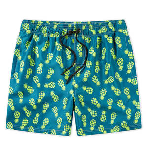 Shorts de bain en polyester pour hommes, séchage rapide, antibactériens, pour le surf et la plage, imprimé uni, poches avant, prix de gros - Product Image 4