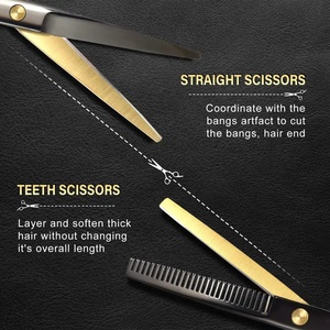 Kits de barbier de nouvelle conception en gros pour usage en salon, ciseaux à cheveux fins pour adultes, outils et accessoires capillaires - Product Image 5