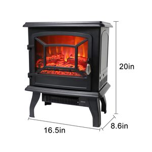 SF507 Caminetto Elettrico Indipendente da 17 Pollici 1400W con Fiamma Monocolore e Pulsante a Bilanciere per il Riscaldamento - Product Image 4
