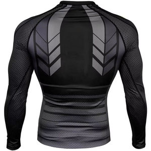 Rashguard MMA à manches longues pour homme adulte, haut de combat BJJ respirant, vêtement d'entraînement OEM - Product Image 2