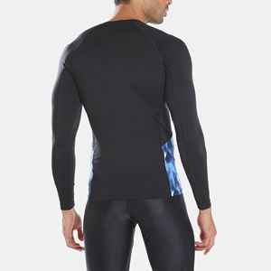 Camisetas de Manga Larga Transpirables de Spandex/Poliéster, con Logotipo Personalizado, Ropa Deportiva de Compresión para Natación y Gimnasio, Nueva Llegada - Product Image 2