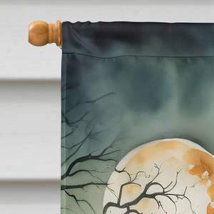 Grand cimetière effrayant Halloween drapeau de maison multicolore porche manche pôle décoratif cour bannière oeuvre Polyester tenture murale - Product Image 3