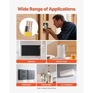 Cavo Elettrico in Rame a 3 Conduttori NM B 10AWG/2C con Guaina in PVC per Uso Residenziale Interno - Product Image 6