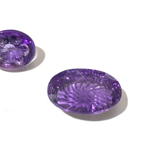 Pierre précieuse améthyste naturelle à 100 % pour la fabrication de bijoux, coupe ovale, RIDA CREATIONS, 2,7 carats, 2x3-10x12 mm - Product Image 3