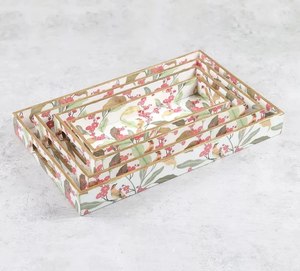 Premium Quality Wooden Serving Tray Handles Dividers Lid-Square Shape Modern Design Customizable Color Size Dishwasher <b>Microwave</b> - Product Image 4
