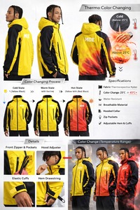 Veste de pluie en nylon pour homme, veste de sport Tecwear patchwork, coupe-vent color block, imperméable, pour entraînement de football et activités de plein air. - Product Image 2