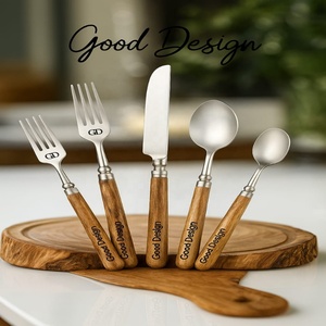18/10 High Quality Stainless Steel Modern Luxury Designer Cutlery Set with <b>Plastic</b> Handle <b>Mirror</b> Polish Flatware - Product Image 1