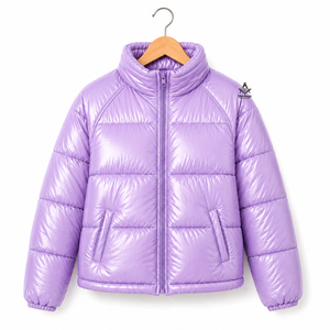 Veste matelassée pour homme, style Regalia Maçonnique Héritage, violette, col montant, fermeture éclair, vêtement d'extérieur d'hiver, coque légère enduite - Product Image 4