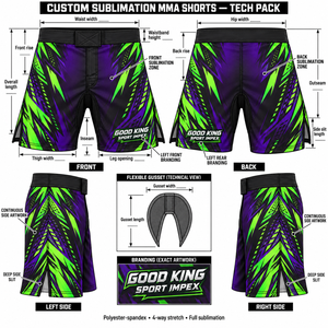 Shorts MMA personnalisés par sublimation pour hommes, shorts d'entraînement de grappling personnalisés, séchage rapide, extensibles, vêtements de sport d'arts martiaux, fabrication OEM - Product Image 6