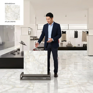 Vistaar 2x2 Porcelana Kajaria Suelo vitrificado y azulejos de pared cerámicos 600x600 Atlantis Beige 60x60 GVT 24x24 Precio barato - Product Image 2
