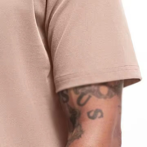 เสื้อยืดออกกำลังกายผู้ชาย คอโอ แขนสั้น ผ้าฝ้าย 100% แบบสวมใส่สบาย ระบายอากาศได้ดี แห้งเร็ว ทรงปกติ สีทูโทน รับผลิตตามแบบ OEM - Product Image 3