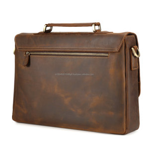 Cặp da lấy cảm hứng từ cổ điển với tay cầm chắc chắn và kết thúc cổ - Product Image 5