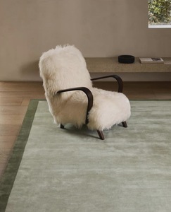 Green Area <b>Rug</b> with Border – Soft Tufted Carpet for Living Room Bedroom Modern Home Decor - Product Image 6