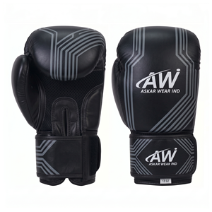ถุงมือชกมวย Askar Wear Ind ขนาด 12 ออนซ์ หนังแท้ ปิดด้วยเวลโคร สำหรับฝึกซ้อม ระบายอากาศได้ดี สำหรับผู้ใหญ่ แบบเต็มนิ้ว - Product Image 1