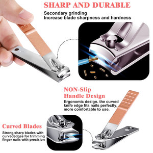 Professional Manicure Kit with PU Leather Case and Multi-Function Piece Stainless Steel Clippers Manicure & <b>Pedicure</b> <b>Set</b> - Product Image 2