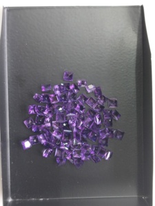 Piedras Preciosas Sueltas de Amatista Africana Natural, Corte Princesa Cuadrado de 3.5MM, para Joyería - Product Image 6