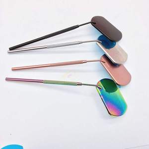 Espejo de Extensión de Pestañas de Acero Inoxidable Personalizado de Alta Calidad, Espejo Blanco para Pestañas con Agarre Quirúrgico - Product Image 2