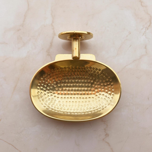 Porte-savon mural en laiton artisanal martelé doré pour une décoration de luxe de la douche et de la salle de bain - Product Image 4