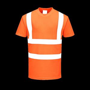 T-shirt de sécurité haute visibilité classe 2, orange, bandes réfléchissantes, imperméable, logo personnalisé, utilisation jour et nuit - Product Image 1