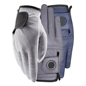 Genuine Leather Outdoor Golf Gloves Full Finger Non-Slip Breathable Adjustable Wrist <b>Strap</b> <b>Buckle</b> Closure Unisex Sports - Product Image 3