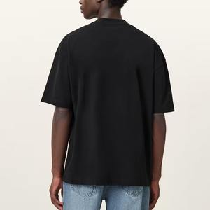 T-shirt ample en Spandex pour homme, col en U, respirant, couleurs unies, broderie 3D personnalisée en tissu éponge, idéal pour le sport et le fitness – Collection Été 2026 - Product Image 3