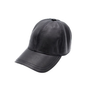 Gorra de Béisbol de Cuero PU Negra Personalizada con Logotipo para Hombre, Gorra Deportiva Lisa Ajustable para Hombre y Mujer - Product Image 1