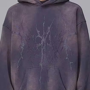 Sudaderas con Capucha para Hombre de Alta Gama, Estilo Moderno, Lavado Ácido, Patrón Lavado, Ajuste Cómodo, Material Duradero, Apariencia Elegante, Servicio OEM - Product Image 6