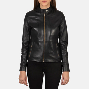 Women Faux <b>Leather</b> Motorcycle Jacket Slim Fit Zip Up <b>Short</b> Coat Fashion Street Style Outerwear Elegant Wear - Product Image 4