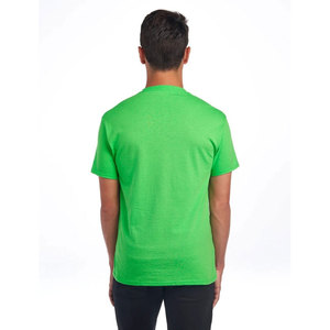 เสื้อยืดเจอร์ซีย์สีเขียวสำหรับทุกเพศ ขายส่ง เสื้อยืดพิมพ์โลโก้ตามสั่ง สั่งซื้อเสื้อผ้าจำนวนมาก ผู้ผลิตเสื้อผ้าแบรนด์ส่วนตัว พร้อมพิมพ์ลายสำเร็จรูป สหรัฐอเมริกา - Product Image 2