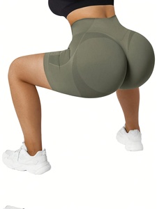 Shorts de yoga sans couture taille haute pour femme, idéal pour la gym, le fitness, la course à pied, extensible, style cycliste - Product Image 3