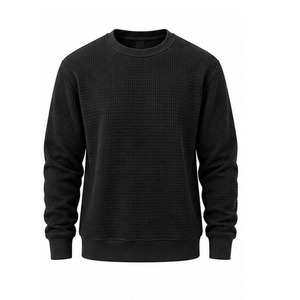 Sweat-shirt unisexe à manches longues en tricot gaufré, fournisseur de vêtements personnalisés - Product Image 1