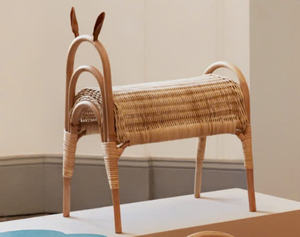 El diseño más hermoso: Silla de juego con forma de caballo para niños, tejida con ratán natural, muebles infantiles. - Product Image 3