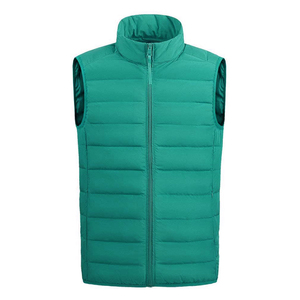 Gilet matelassé léger pour homme avec col montant, sans manches, zippé, rembourré, avec poches - Product Image 5