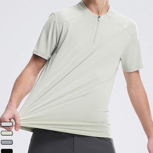 Polo pour homme personnalisé avec fermeture éclair, col montant, tricot décontracté, manches courtes, coupe classique, impression numérique - Product Image 3