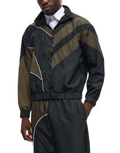 Chaqueta Deportiva Retro de Nailon con Cierre y Logotipo Bordado Personalizado, Chaqueta Cortavientos para Hombre - Product Image 3