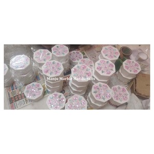 Indian Manufacturer Of Hand Crafted Inlaid Best Artisan Made Natural Pink And Blue MIx Color Combination Jewelry <b>Sweet</b> <b>Boxes</b> - Product Image 1