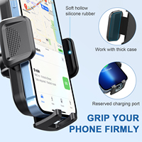 Support de téléphone pour voiture et camion à rotation 360°, fixation par ventouse sur pare-brise, bras flexible col de cygne à dégagement rapide