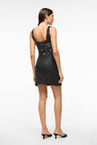 Ready To Ship Emerald Green Hand Sequin Mini Dress Bell Sleeve Party Wear For Women Perfect For Cocktail and Evening Events - Product Image 6