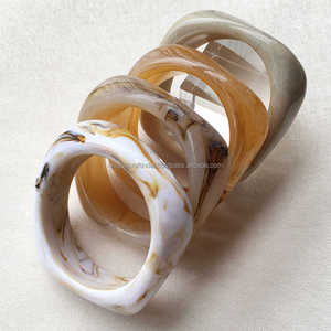 Linear Luxe Resin <b>Bangle</b> Set Premium Wholesale Collection Minimalist Pearl Jewelry Intricate Line Patterns Fashionable Weddings - Product Image 4