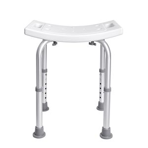 Tabouret de douche réglable en hauteur, chaise de bain avec poignées intégrées, antidérapant, robuste, banc pliable en PE et alliage d'aluminium - Product Image 1