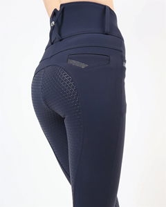 High Quality 4-way Stretch Horse Riding Breeches Leggings Tights <b>Equestrian</b> Wear Pants on Technical Fabric with Soft Feel - Product Image 2