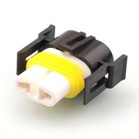 Connecteur de phare H11 Jinhang2p-BY à 2 broches en cuivre, prise de lampe, connecteur d'éclairage pour ampoule de voiture H4, boîtier en nylon, câble en silicone