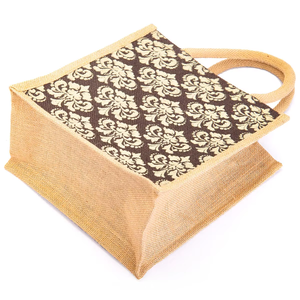 Customized Eco Friendly Jute Tote <b>Bag</b> <b>Medium</b> Handled Shoulder Closure Multipurpose Printed Grocery Shopping Daily Use Reusable - Product Image 4