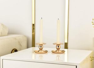 Gold Metal <b>Candle</b> Holders Pillar <b>Taper</b> <b>Candles</b> Decorative <b>Candle</b> Stands for Wedding Dining Home Decor - Product Image 6