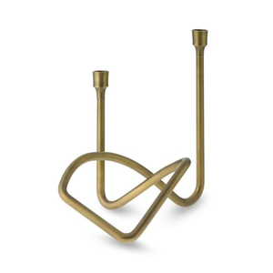 Candelabro moderno de latón con diseño entrelazado para decoración del hogar, portavelas cónicos de metal de latón hechos a mano - Product Image 1