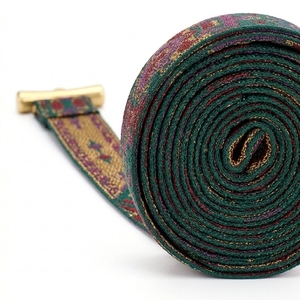 Bandes de maintien ajustables unisexes pour musculation, roses, tissées, avec patch en cuir et anneau métallique pour haltérophilie - Product Image 4