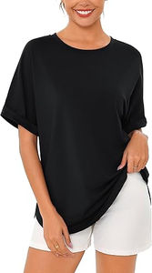 Camisetas de Manga Corta para Mujer, Cuello Redondo, Holgadas, Transpirables, Estilo Casual de Verano, con Logotipo Personalizado Impreso en Lona - Product Image 5