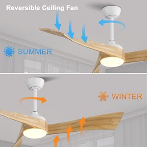 Ventilatore da Soffitto LED Minimalista da 52 Pollici con Telecomando a 6 Velocità, Motore DC a Risparmio Energetico e Luce - per Interni Moderni - Product Image 4