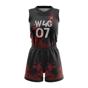 Ensemble short et maillot de basket personnalisé pour filles, imprimé par sublimation, respirant, anti-humidité, séchage rapide, grandes tailles, 100 % polyester - Product Image 5