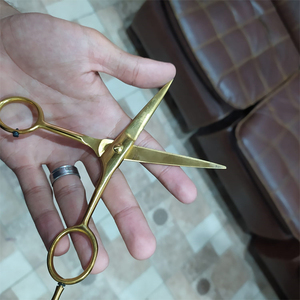High Demand Barber Mustache <b>Scissors</b> 440C Stainless Steel Black Color Men's Personal Grooming Shears Right Handed <b>Beard</b> <b>Scissors</b> - Product Image 3